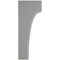 Ekena Millwork 5 1/4"W x 4"D x 10"H Clarksville Wood Vintage Decor Bracket, Pebble Grey BKTWD05X04X10CVPG - alternate 2